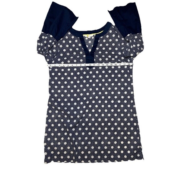 Boden Josie Tunic Top Coverup Polka Dot V-neck Vacation Women Medium Cotton Boho - Picture 5 of 9